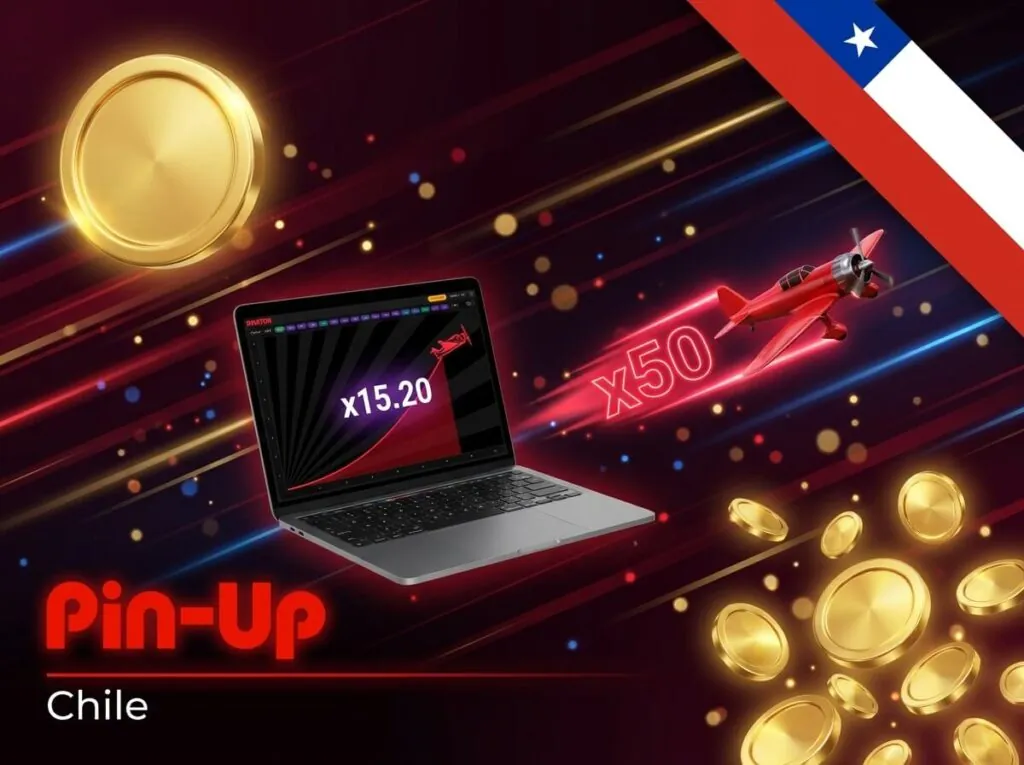 Juego Crash con multiplicadores y apuestas en Pin-Up Chile.